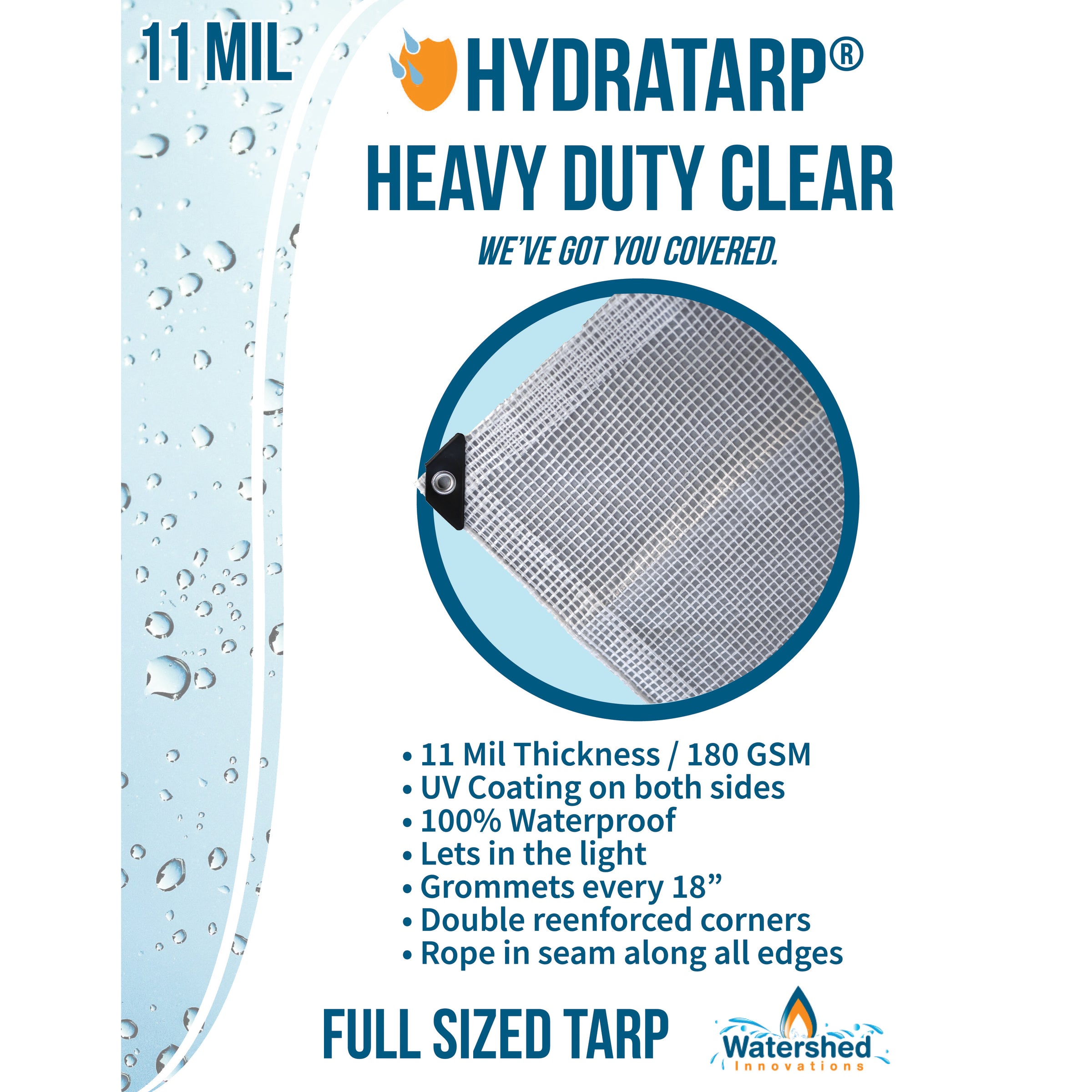 is tarp waterproof Heavy Duty Clear Greenhouse Tarp