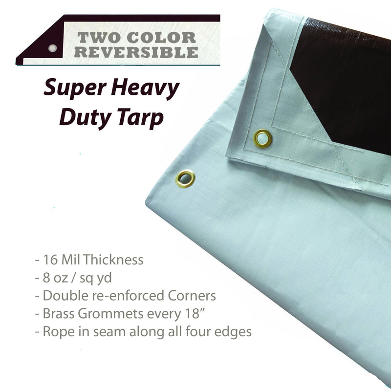 HydraTarp Heavy Duty Waterproof Tarp by Watershed Innovations 16 mil thick